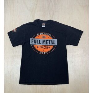 Harley~Davidson T Shirt Men's‎ Large 2007 open house full metal attraction